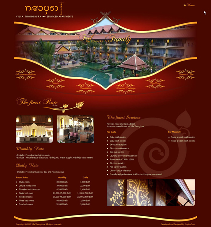 Villa thingbura  website Web design